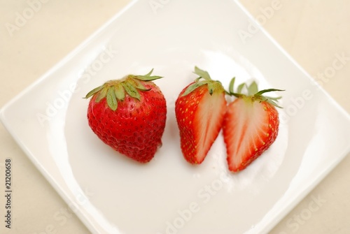 Red strawberries for a healthy lifestyle