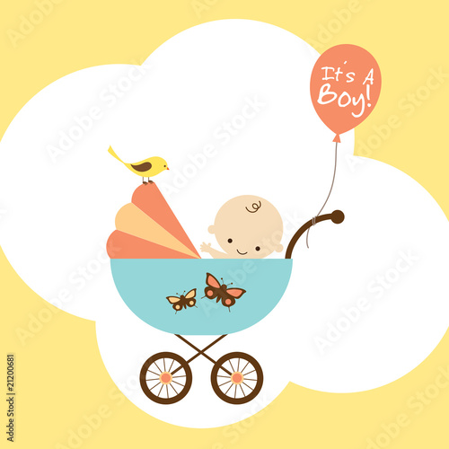 Baby Boy in Stroller