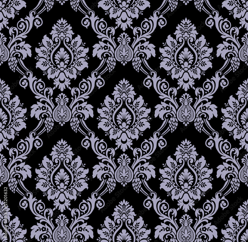 Vector. Seamless damask pattern vector de Stock Adobe Stock