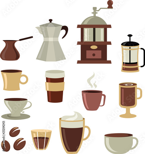 Coffee icons set - 3