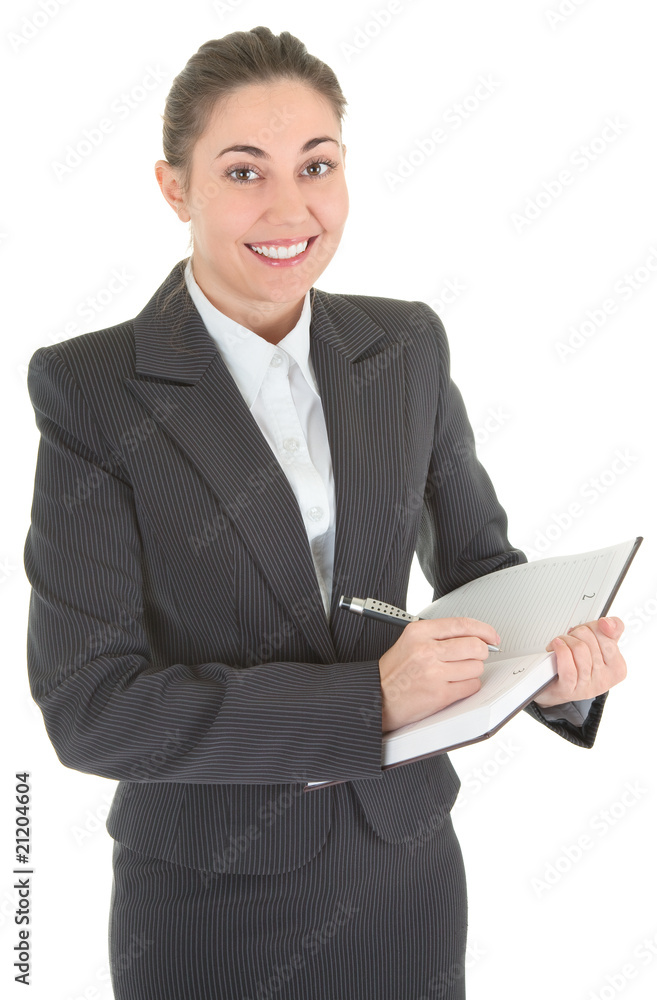 business woman with papers business woman with papers