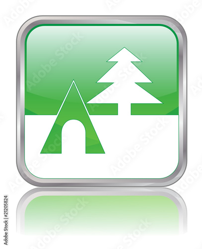 CAMPSITE web button (square camping travel park nature vacation)