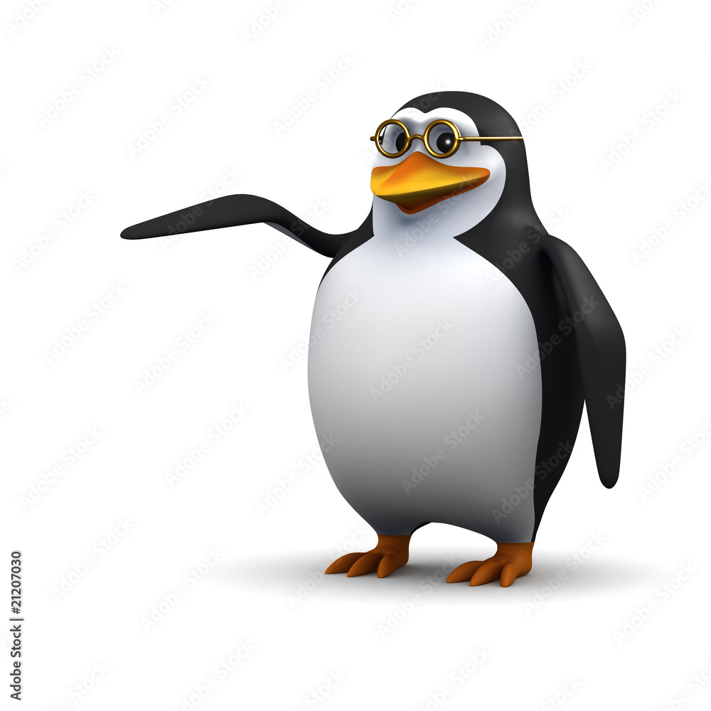 Obraz premium Penguin points