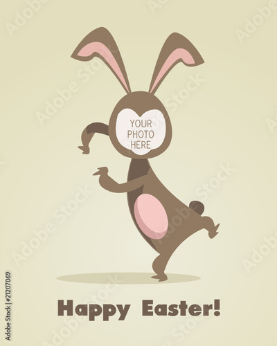 Easter greeting card with place for your photo