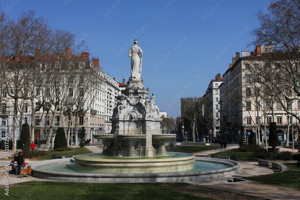 Fontaine de la place Lyautey à Lyon