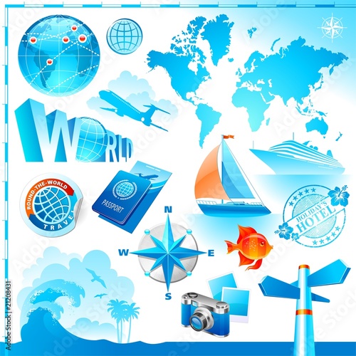 World & travel set