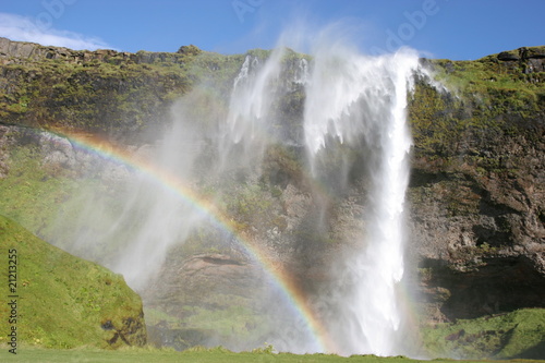 Seljalandsfoss, one of the many waterfalls on Iceland.