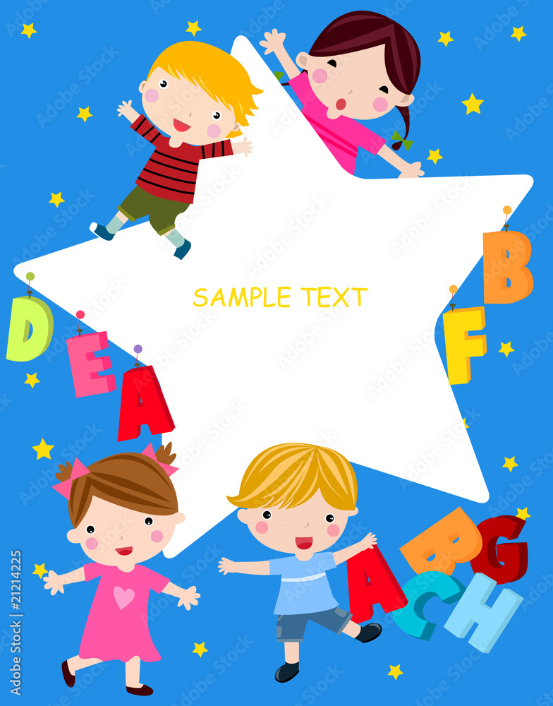 Fotografie kids and banner
