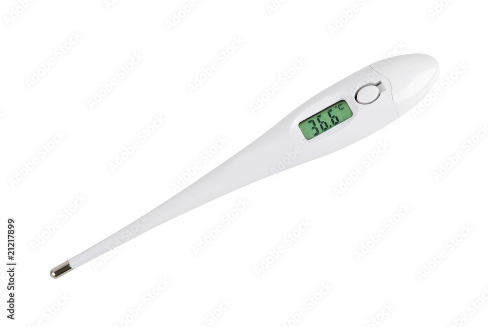 Electronic thermometer displaying normal themperature Electronic thermometer displaying normal themperature