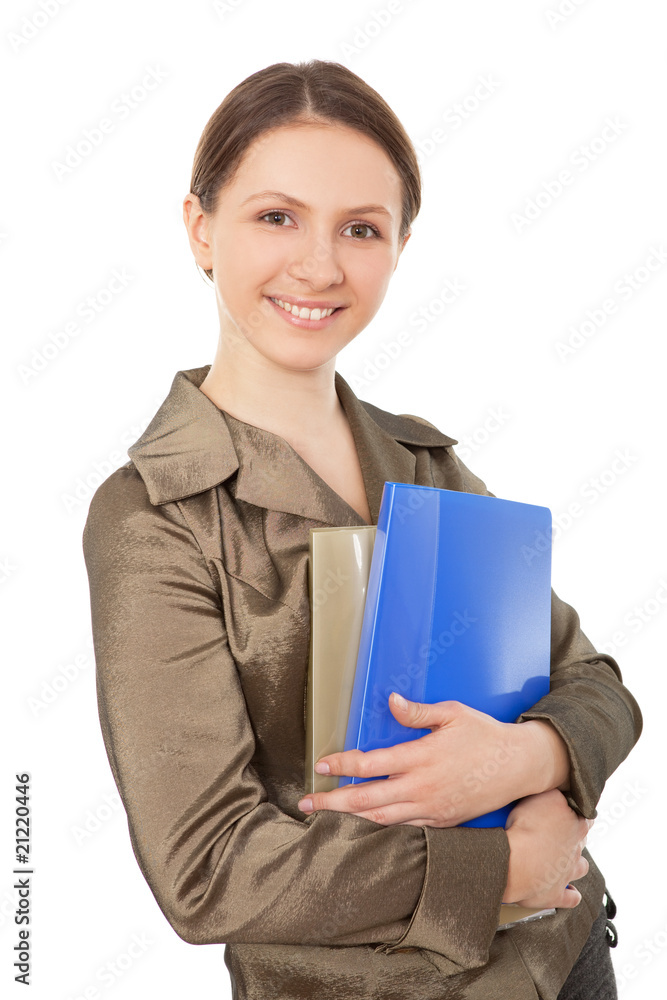 Business women holds the hands of the documents. Business women holds the hands of the documents.