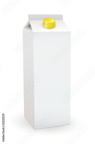 Milk Box on White