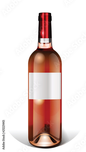 bouteille de bordeaux avec etiquette
