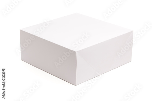 Blank White Box Isolated on White © Andy Dean