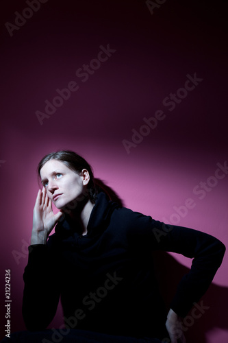 Young woman suffering from severe depression