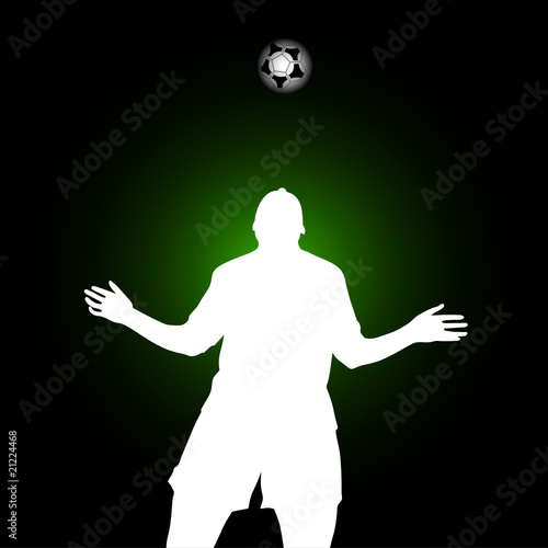 Soccer player playing with had