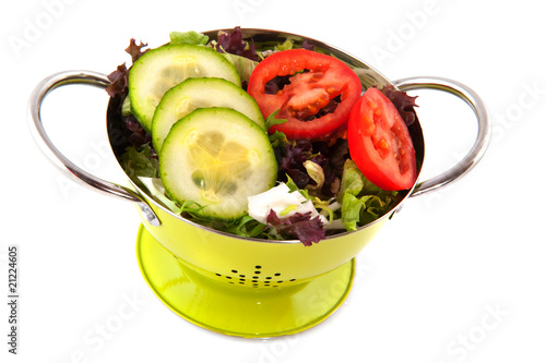 colander with fresh salad photo