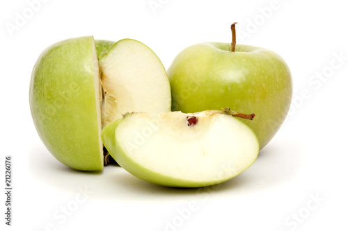 Cut green apple