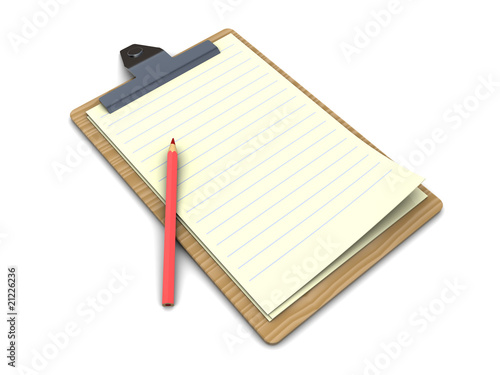 clipboard with pencil