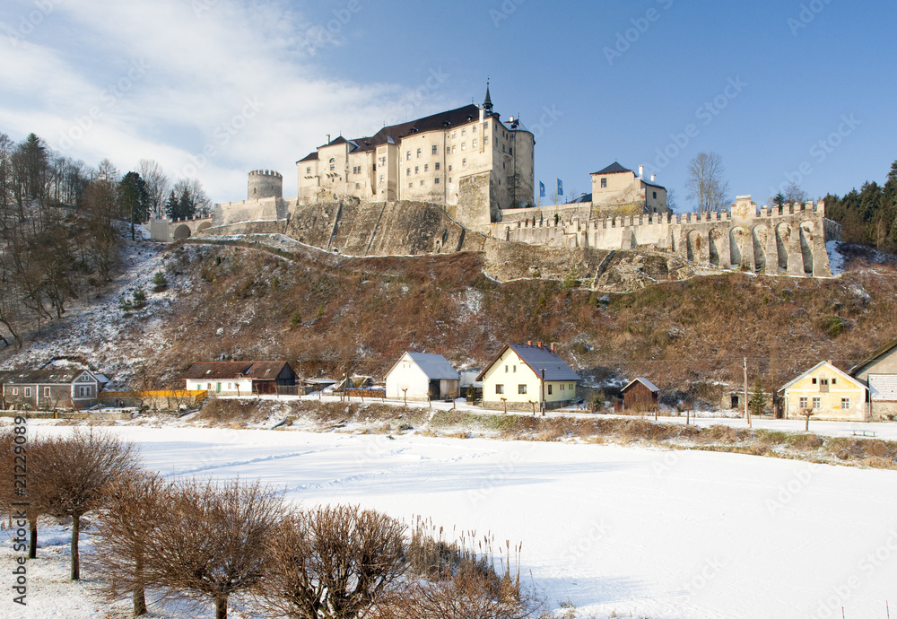 Cesky Sternberk castle in winter, Czech Republic