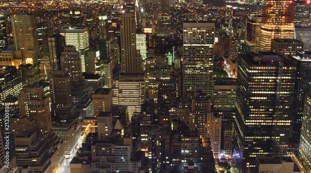 New York City from above at night New York City from above at night