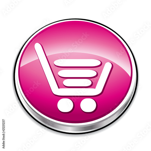 Pink shopping cart.