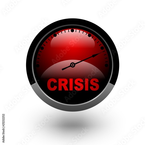 BOTON CRISIS SOBRE FONDO BLANCO