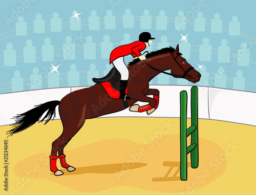 rider at the jumping show