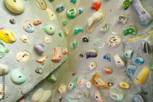 climbing attachements on artificial wall