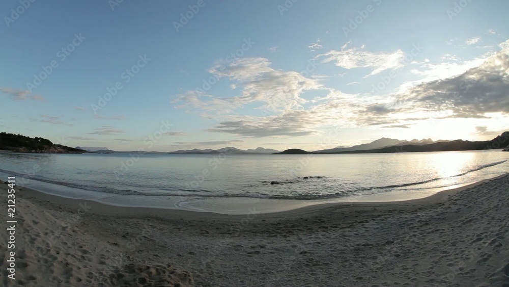 Lonely beach at sunset Lonely beach at sunset