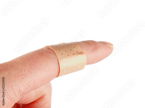 Band-aid on finger