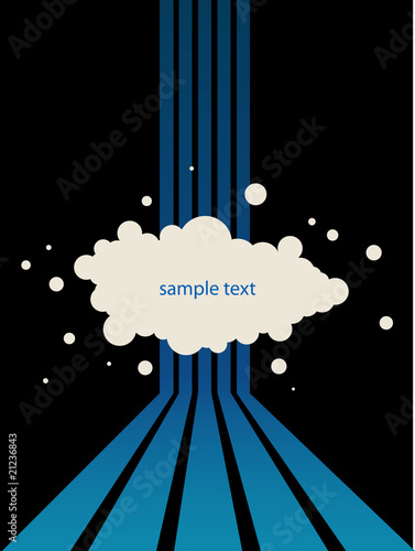 blue stripes on black background with place for your text