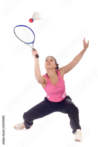 teenager playing badminton © Stéphane Bidouze