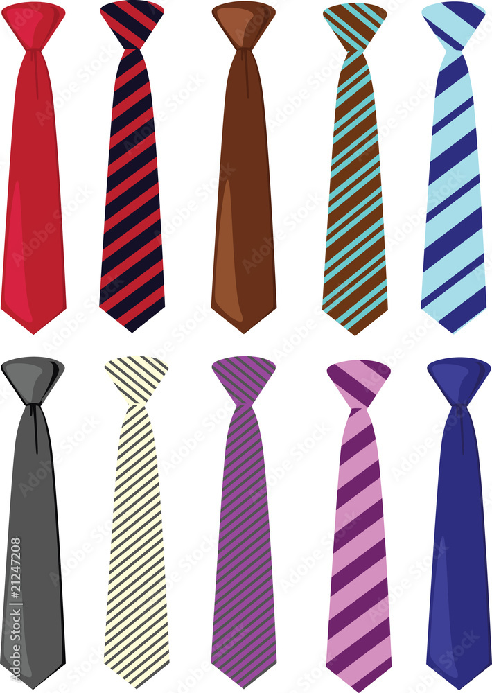 Colored ties illustration Colored ties illustration