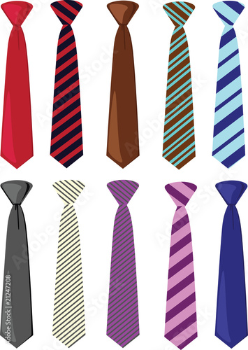Colored ties illustration