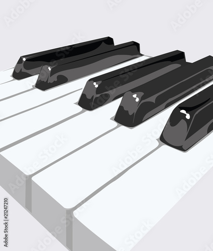 Piano keys vector illustration