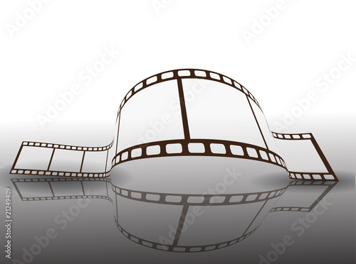 Curved photographic film