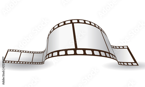 Curved photographic film