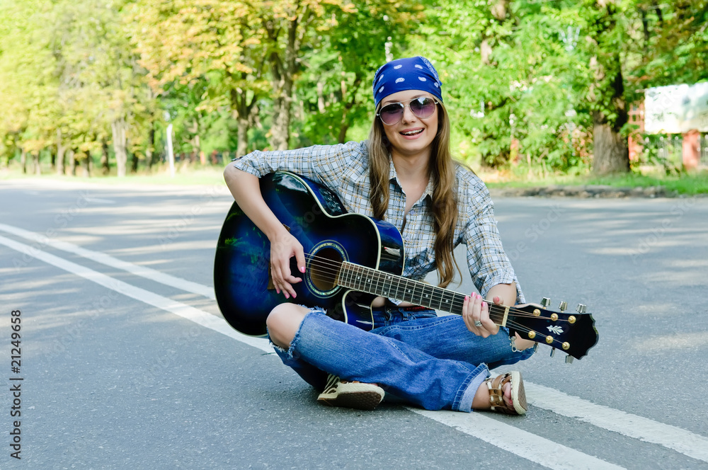 Fototapeta premium Rocking girl