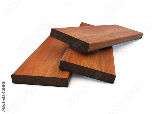 three wooden board