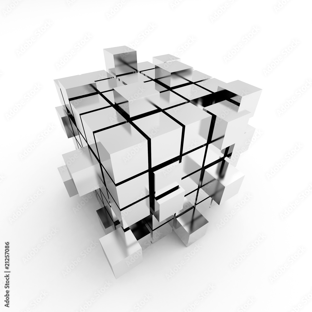 Fototapeta premium Abstract cube construction