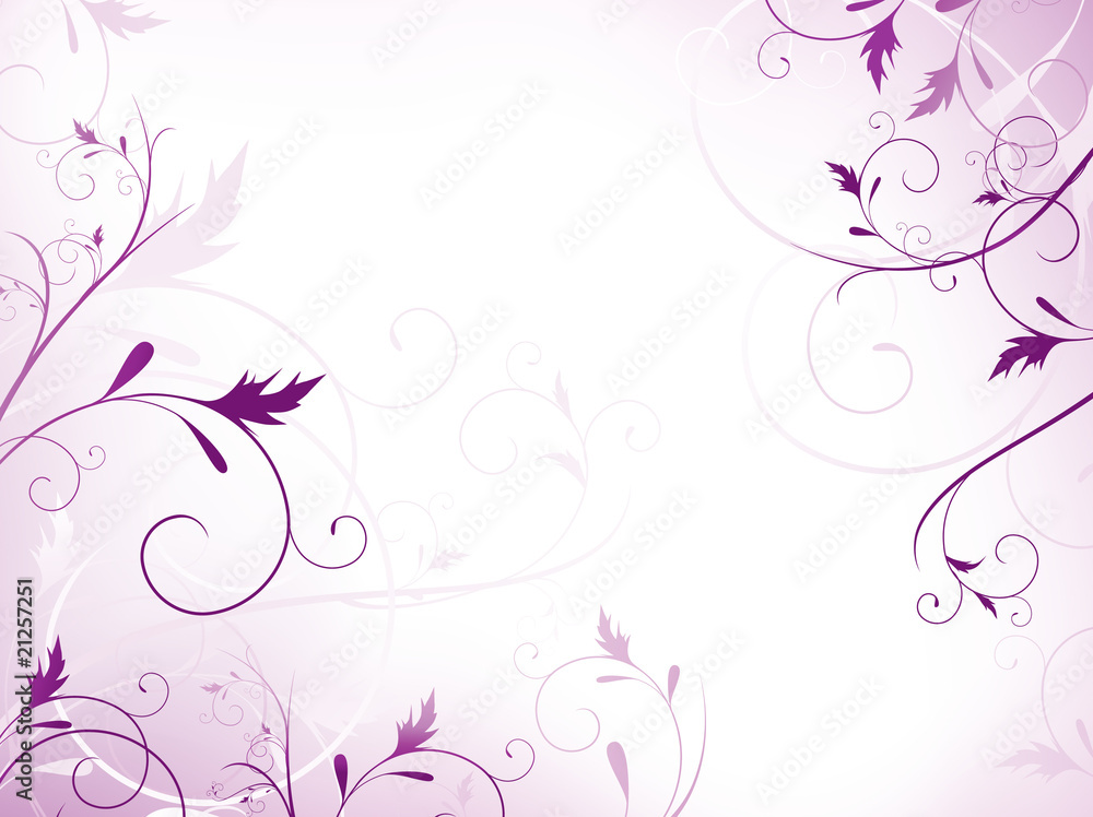 violet floral frame