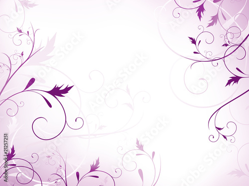 violet floral frame
