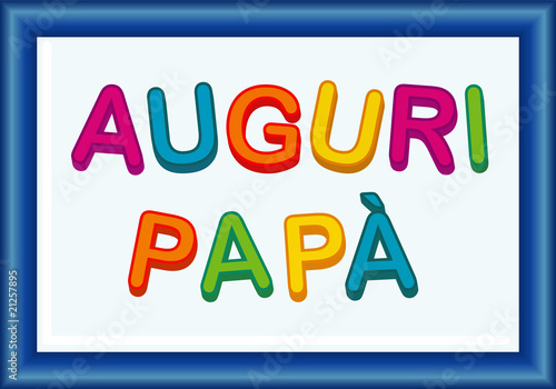 Festa del papà - auguri con lettere magnetiche