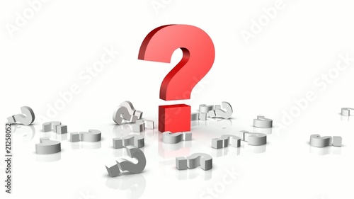 interrogativo 3d rosso