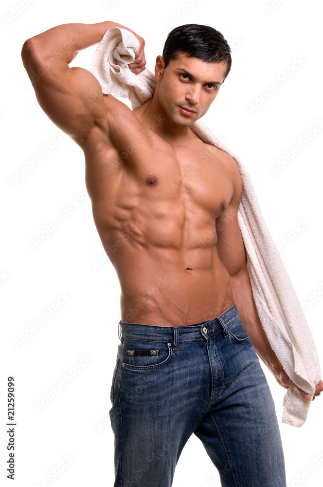 Fototapeta premium Man with the towel.