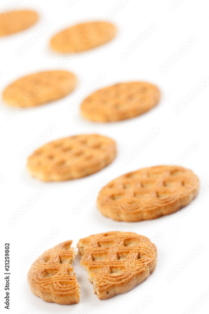 sweet cookies on white background sweet cookies on white background