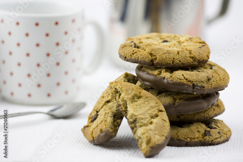 Chocolate chip cookies and milk