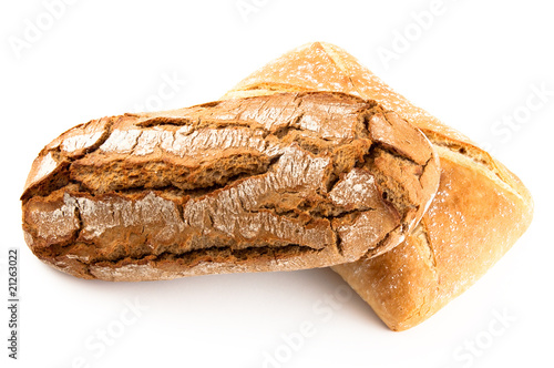 Roggenmischbrot und Weißbrot photo