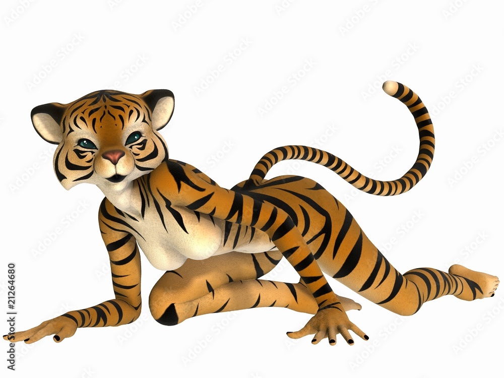 Obraz premium Cute Toon Figure - Tiger