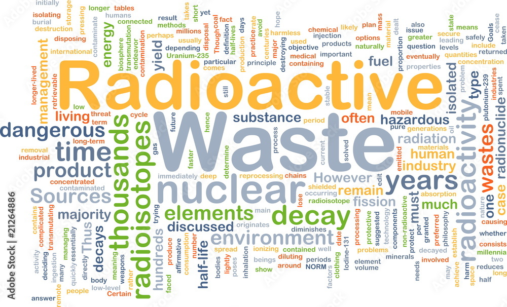 Radioactive waste background concept